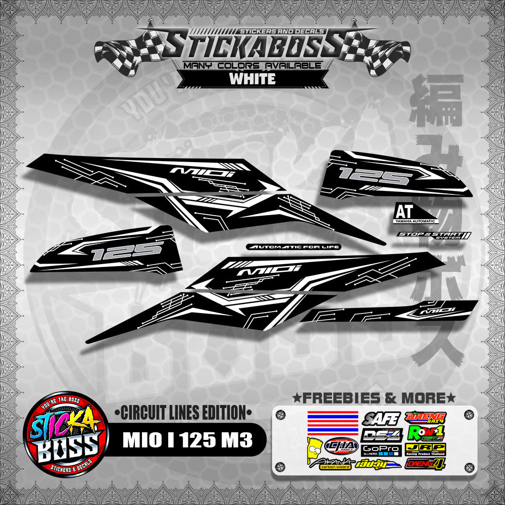 MIO i 125 DECALS ( M3 CIRCUIT LINES EDITION )【WITH FREEBIES】