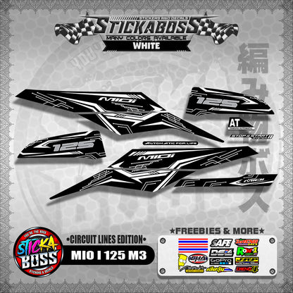 MIO i 125 DECALS ( M3 CIRCUIT LINES EDITION )【WITH FREEBIES】