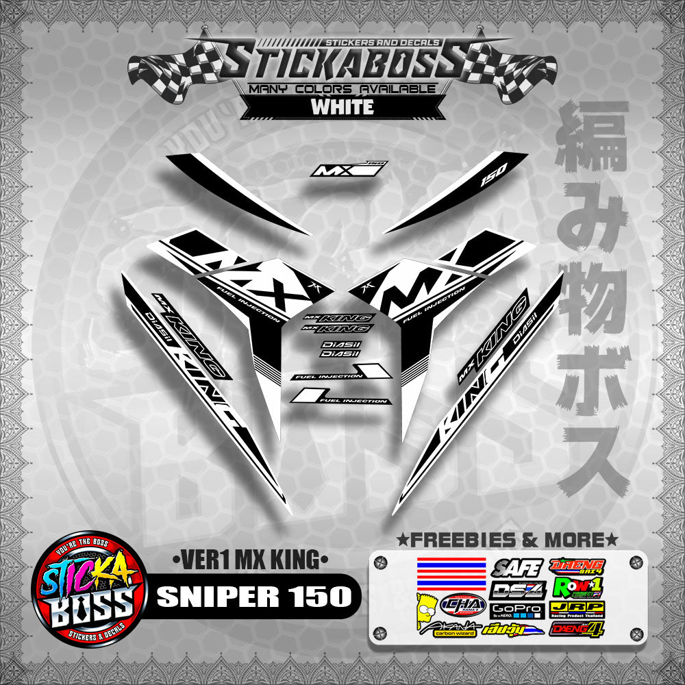 SNIPER 150 DECALS ( VER1 MX KING )【WITH FREEBIES】MALAYSIAN CONCEPT/Y15ZR/EXCITER 150