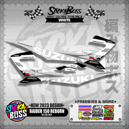 RAIDER 150 REBORN STOCK DECALS ( NEW 2023 DESIGN )【WITH FREEBIES】