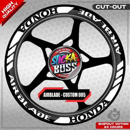 AIRBLADE 150 / 160 MAG STICKER SET ( 2 MAGS ) - CUSTOM 005 | VINYL WATERPROOF CUT-OUT DECALS