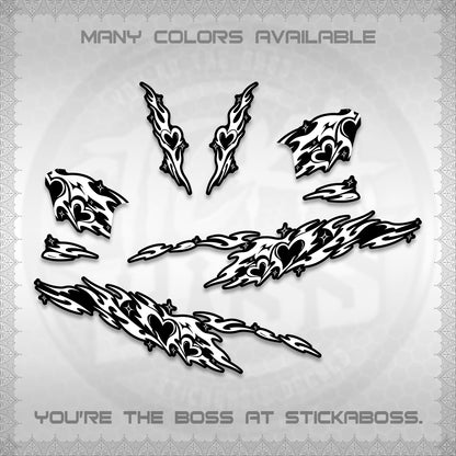 CLICK 125 V2 DECALS (2026 TRIBAL HEART DESIGN) STICKER KITS BY STICKABOSS