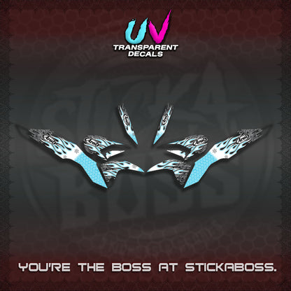 【PREMIUM UV PRINT】TRANSPARENT CLICK 125 V3  DECALS(ARAI API NEW TERBARU DESIGN)By STICKABOSS