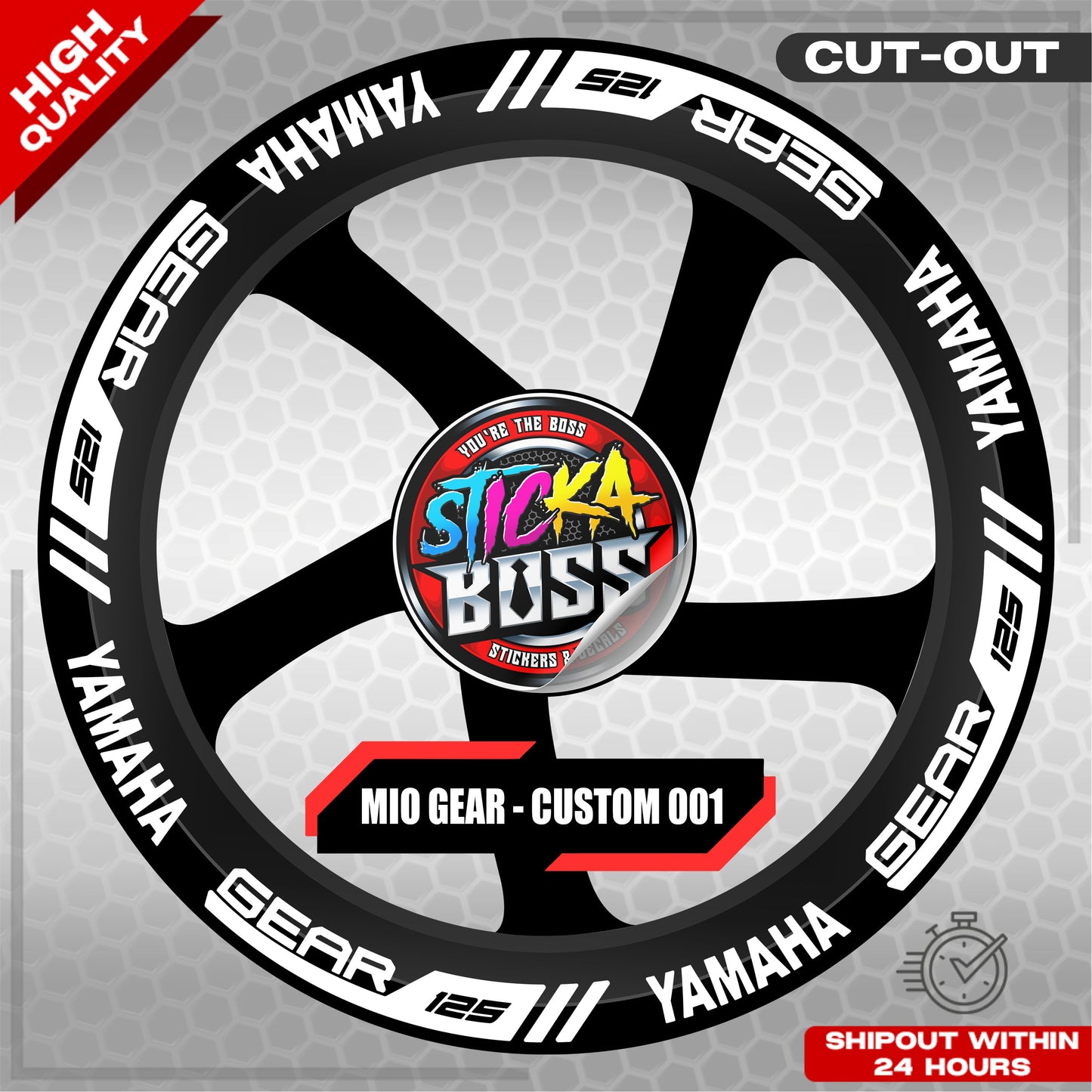 MIO GEAR MAG STICKER SET ( 2 MAGS ) - CUSTOM 001 | VINYL WATERPROOF CUT-OUT DECALS