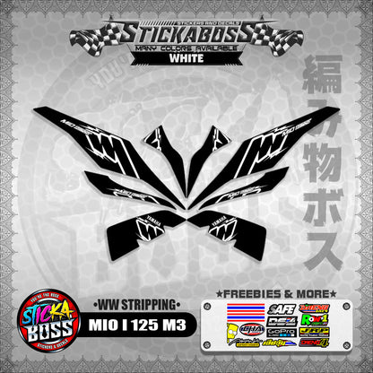 MIO I 125 M3 STICKER DECALS ( WW STRIPPING )【WITH FREEBIES】