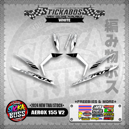 AEROX 155 V2 STICKER DECALS ( 2024 NEW THAI STOCK )【WITH FREEBIES】