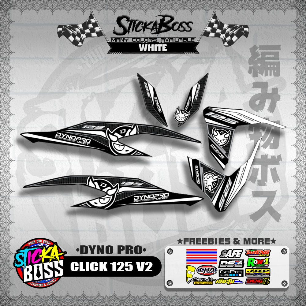 CLICK 125 V2 DECALS ( DYNO PRO )【WITH FREEBIES】