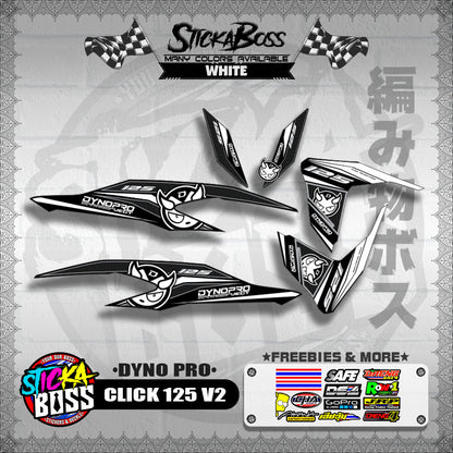 CLICK 125 V2 DECALS ( DYNO PRO )【WITH FREEBIES】