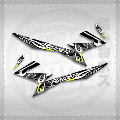 STICKER DECALS for RAIDER 150 FI MALAYSIAN (RFITRXFIFLCU) By STICKABOSS (SOFIE LAMINATED WATERPROOF)