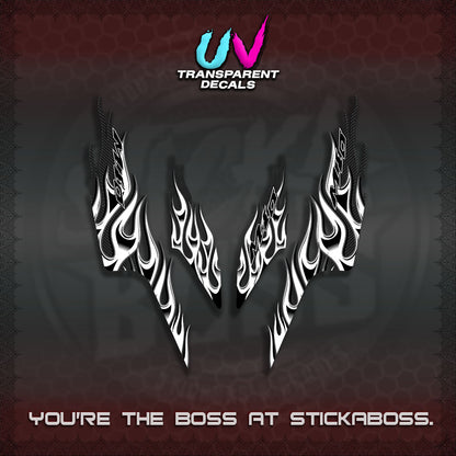 【PREMIUM UV PRINT】TRANSPARENT MIO SPORTY/ SMILEY  DECALS (MOTIF API NEW TERBARU VIRAL)By STICKABOSS