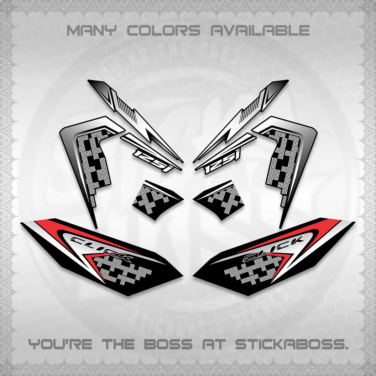 CLICK 125 V4 VIETNAM DECALS (2026 TERBARU MOTIF DESIGN) STICKER KITS BY STICKABOSS
