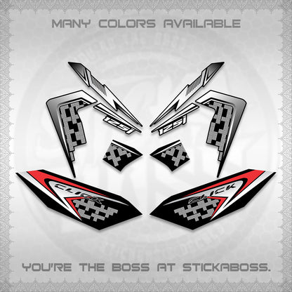 CLICK 125 V4 VIETNAM DECALS (2026 TERBARU MOTIF DESIGN) STICKER KITS BY STICKABOSS