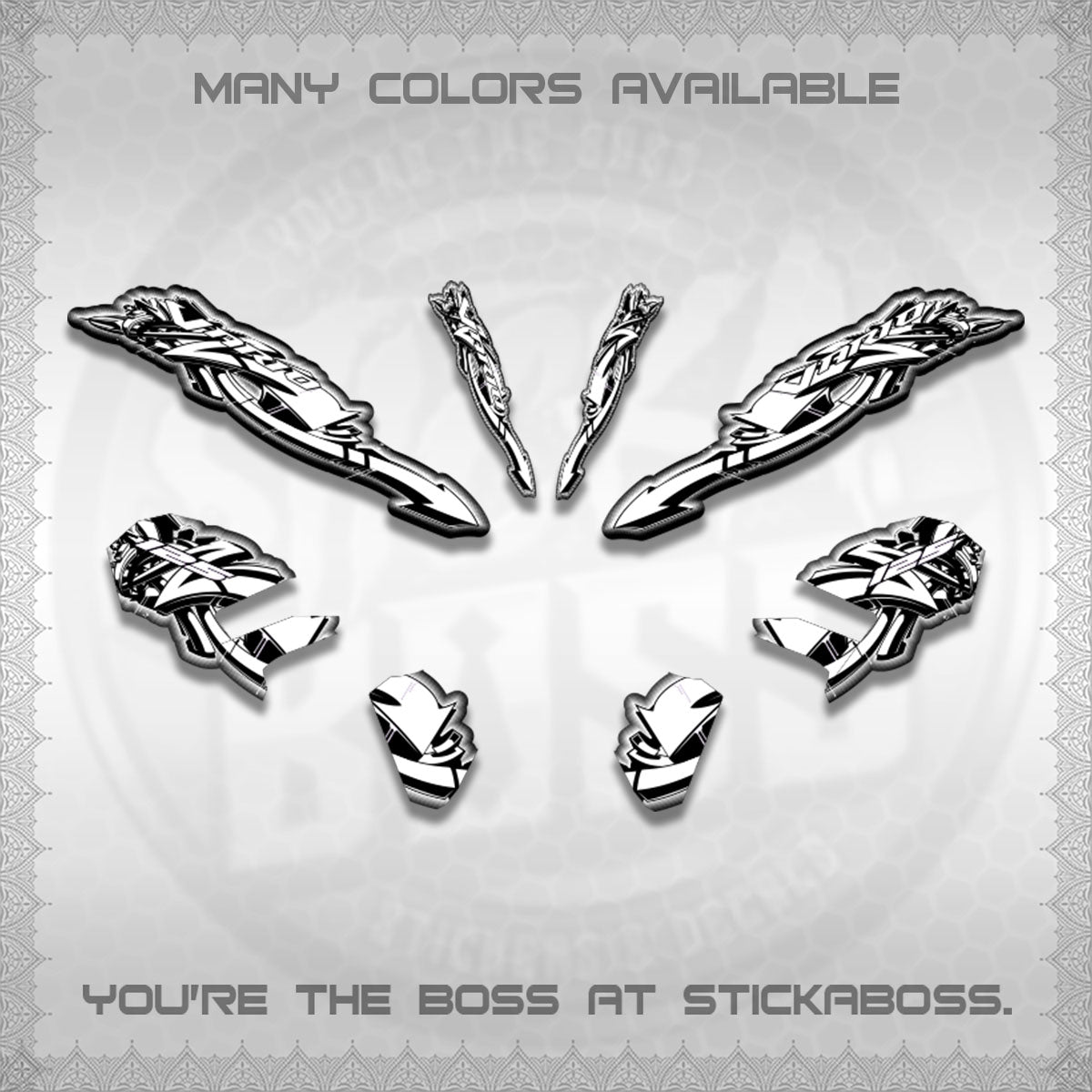 CLICK V3 STRIPING VARIO DECALS (GRAPHITY ARROW DESIGN)STICKER DECALS BY STICKABOSS