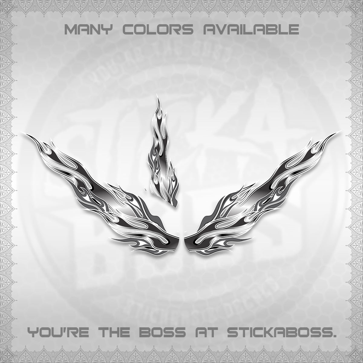 GIORNO 125 DECALS (2026 FIRE CUSTOM 003 DESIGN) STICKER DECALS BY STICKABOSS