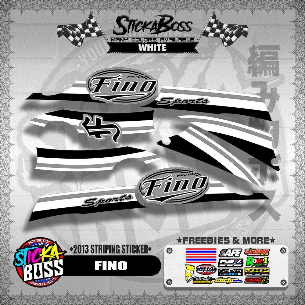 FINO DECALS ( 2013 STRIPING STICKER )【WITH FREEBIES】