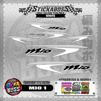 【PREMIUM UV PRINT】TRANSPARENT MIO 1 STICKER DECALS ( STYLE CULTURE )【WITH FREEBIES】