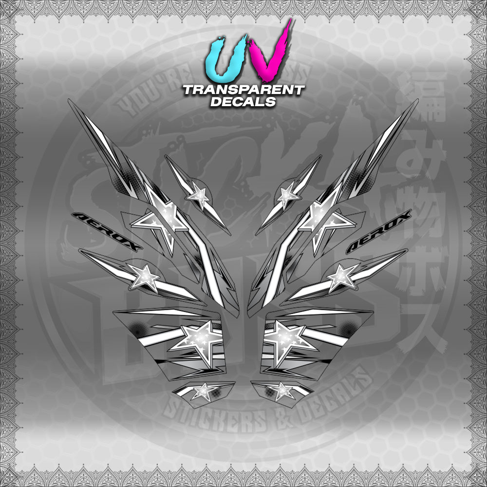 【PREMIUM UV PRINT】TRANSPARENT AEROX V3 ALPHA TURBO INDO (AV3LESTSE)【WITH FREEBIES】