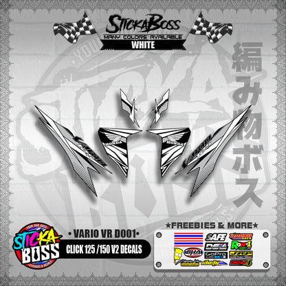 CLICK 125 / 150 V2 DECALS ( VARIO VR D001 )【WITH FREEBIES】