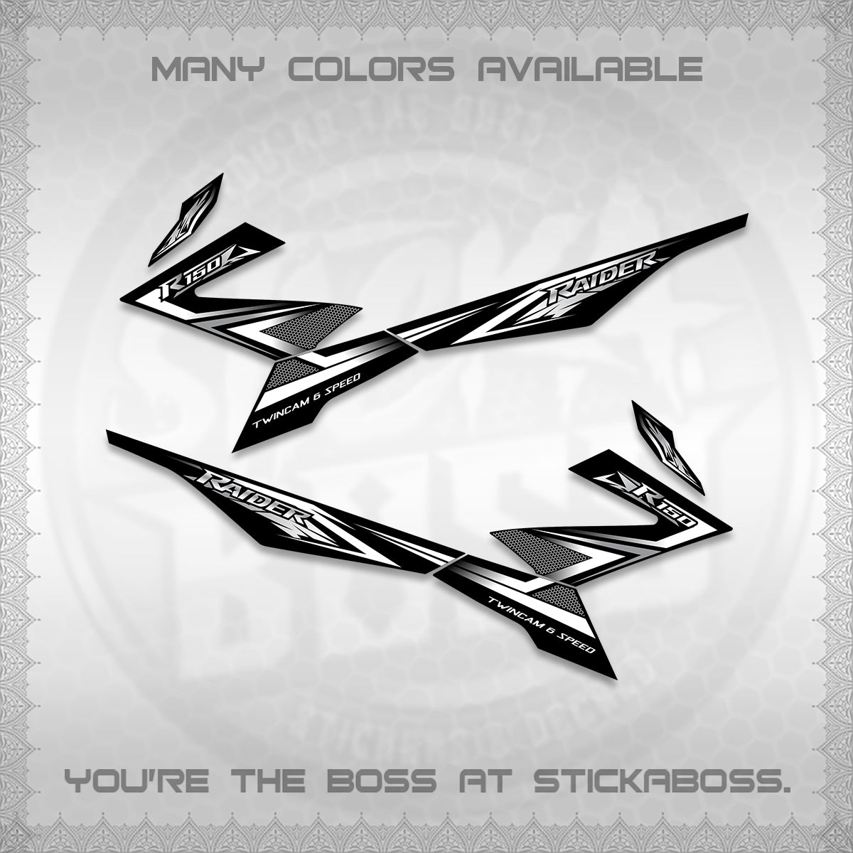 RAIDER 150 FI DECALS (TH CODE 1) STICKER DECALS BY STICKABOSS
