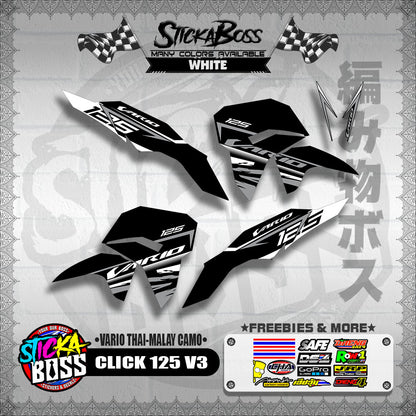 CLICK 125 V3 DECALS ( VARIO THAI-MALAY CAMO )【WITH FREEBIES】