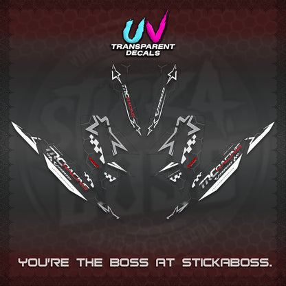 CLICK V4 UV TRANSPARENT DECALS (2026 TRC RACING DESIGN)STICKER KITS By STICKABOSS