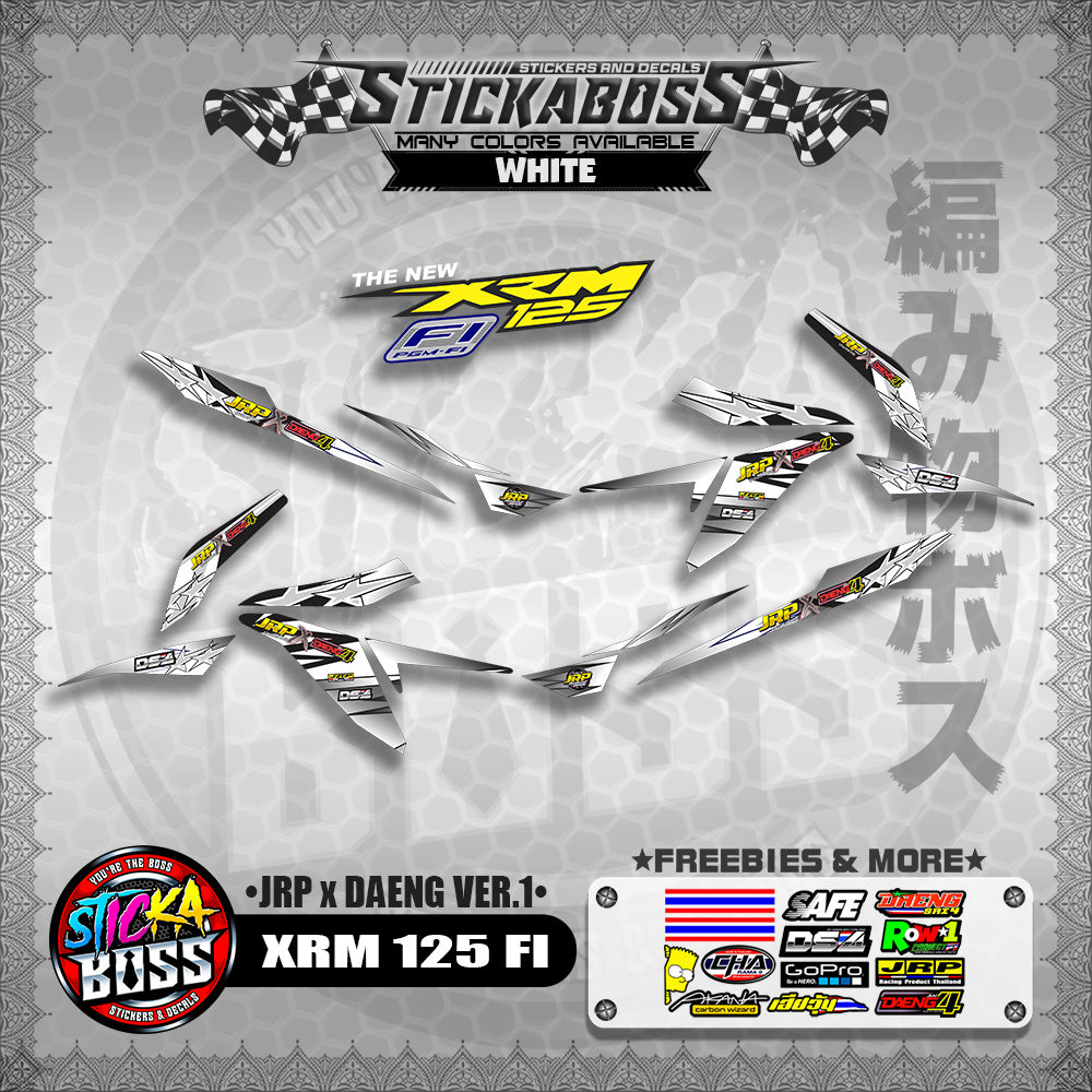 XRM 125 FI Decals - (JRP x DAENG VER.1) [STREET BIKE CONCEPT]【PREMIUM GLOSSY LAMINATED】