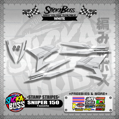 SNIPER 150 DECALS ( STAMP STRIPES )【WITH FREEBIES】