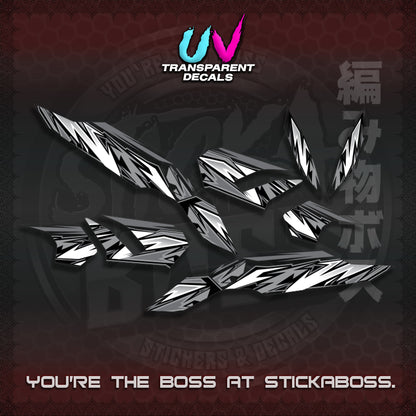 CLICK V3 INDO MALAY CONCEPT ( TRANSPARENT STRIPING NEW CUSTOM DESIGN ) STICKER DECALS By STICKABOSS