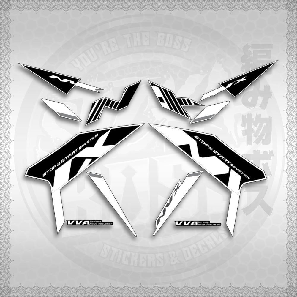 STICKER DECALS for AEROX V3 ALPHA TURBO INDO (AV3SHBOST) By STICKABOSS (SOFIE LAMINATED WATERPROOF)