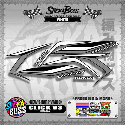 CLICK V3 DECALS ( NEW SHARP VARIO )【WITH FREEBIES】