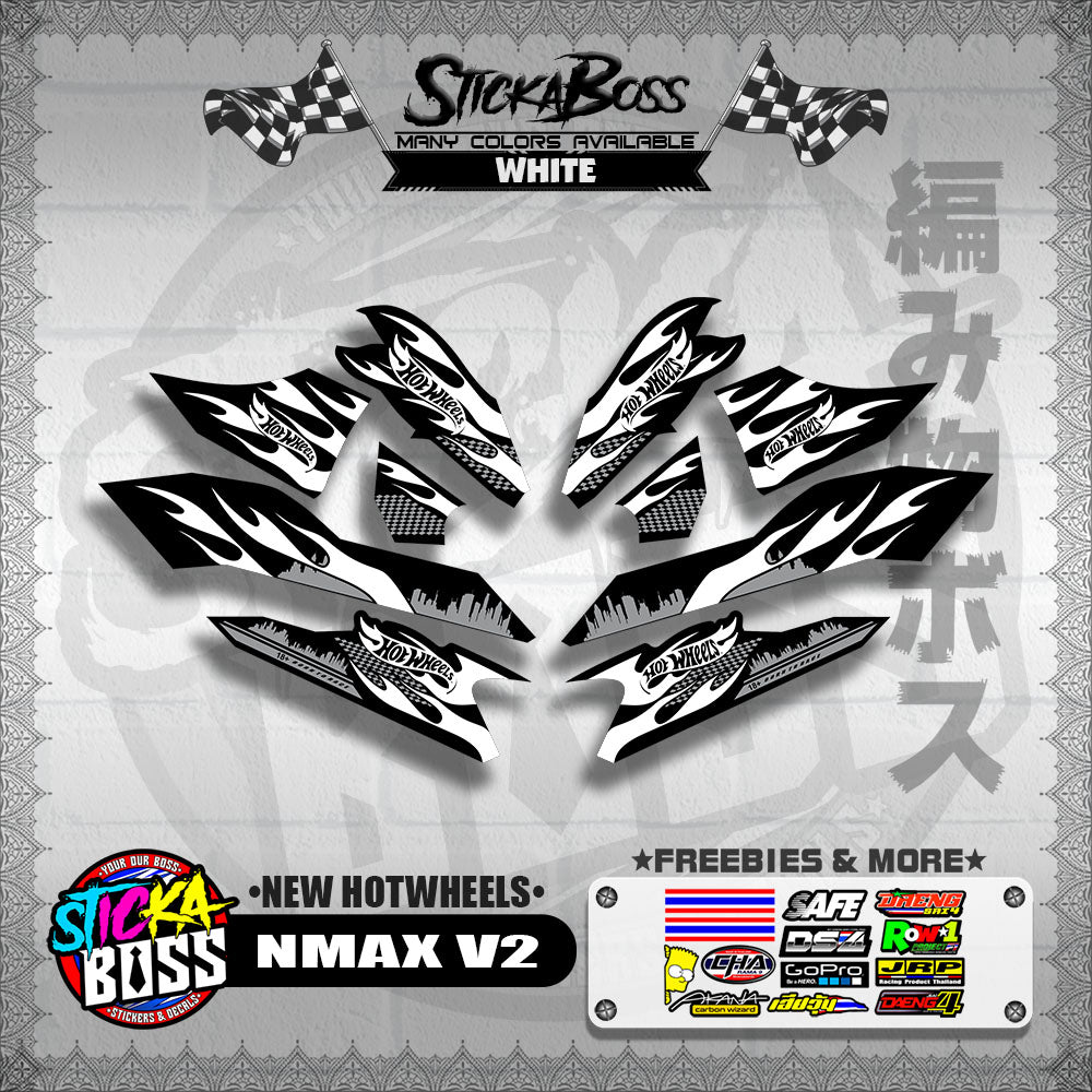 NMAX V2 DECALS ( NEW HOTWHEELS )【WITH FREEBIES】