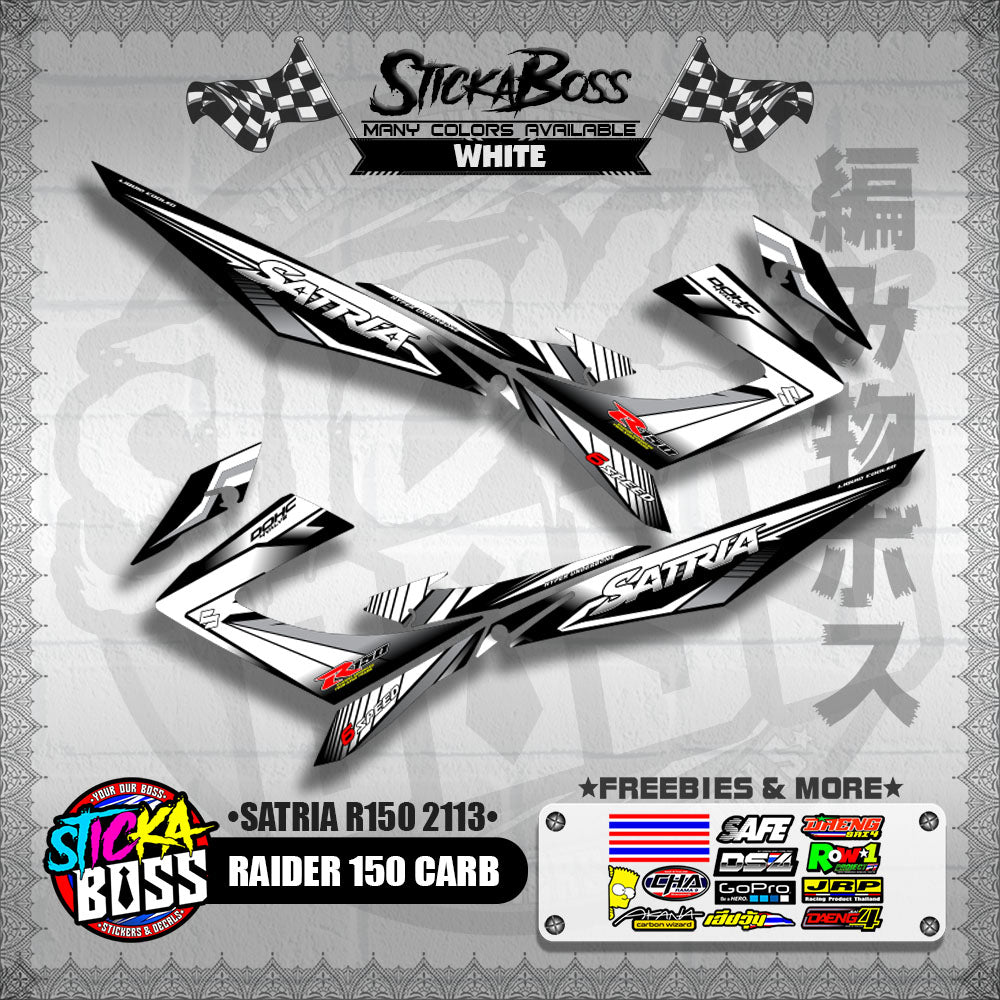 RAIDER 150 CARB DECALS ( SATRIA R150 2113 ) [ PREMIUM GLOSSY LAMINATED ]【WITH FREEBIES】