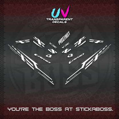 CLICK V3 UV TRANSPARENT VARIO DECALS (2026 V3E 001 DESIGN)STICKER KITS By STICKABOSS