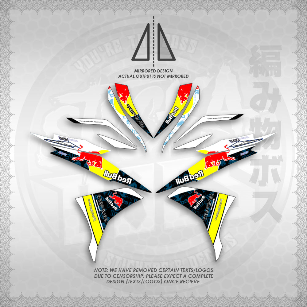 STICKER DECALS for SNIPER 135 MX (S135REBUIN)By STICKABOSS (SOFIE LAMINATED WATERPROOF)