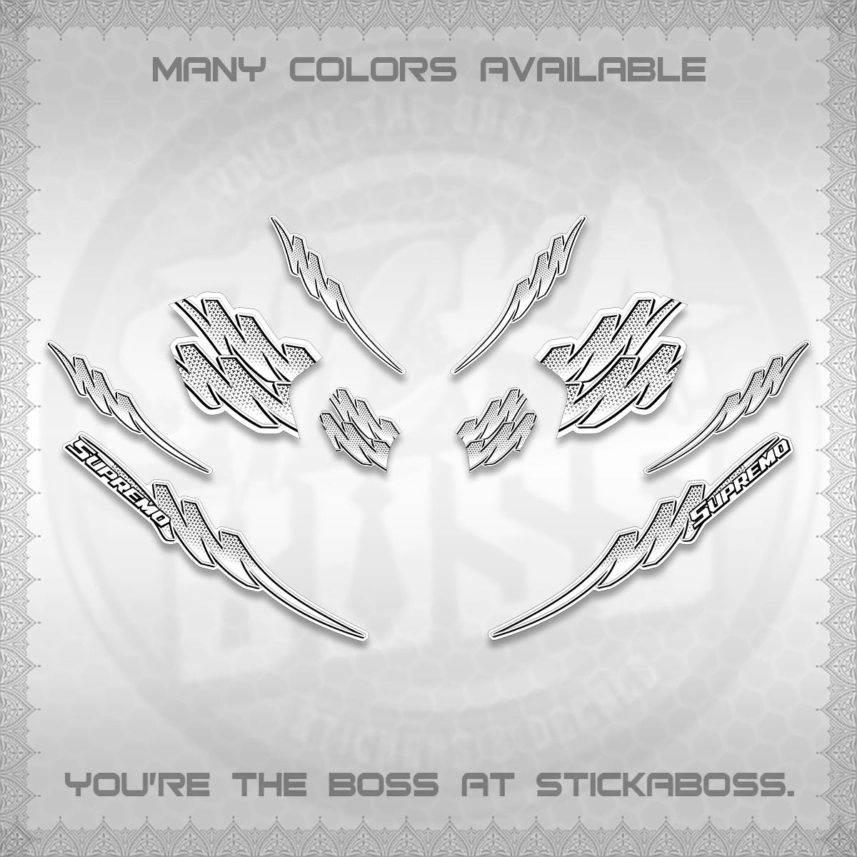 ADV 160 STRIPING FOR WHITE  (1 TONE PUTREA VIRDIAN)STICKER DECALS By STICKABOSS