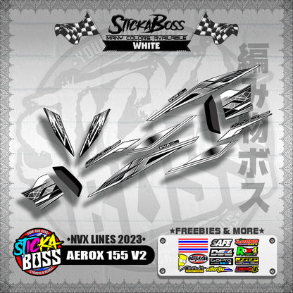 AEROX 155 V2 MALAYSIAN DECALS ( NVX LINES 2023 )【WITH FREEBIES】