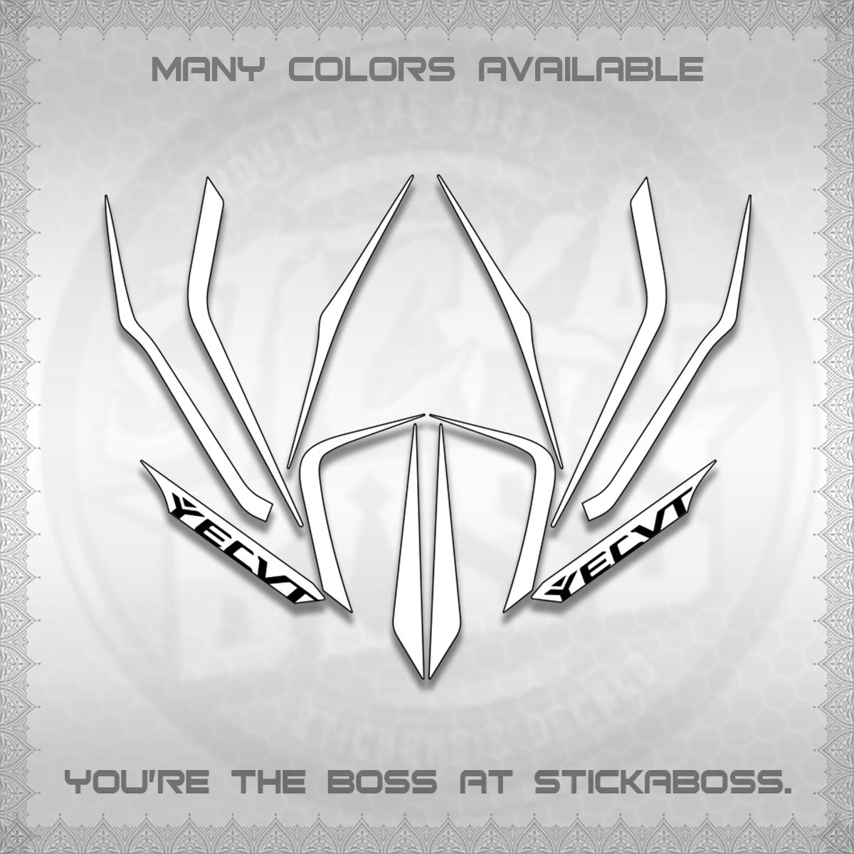 AEROX V3 STRIPING DECALS (TURBO YECVT)STICKER DECALS By STICKABOSS
