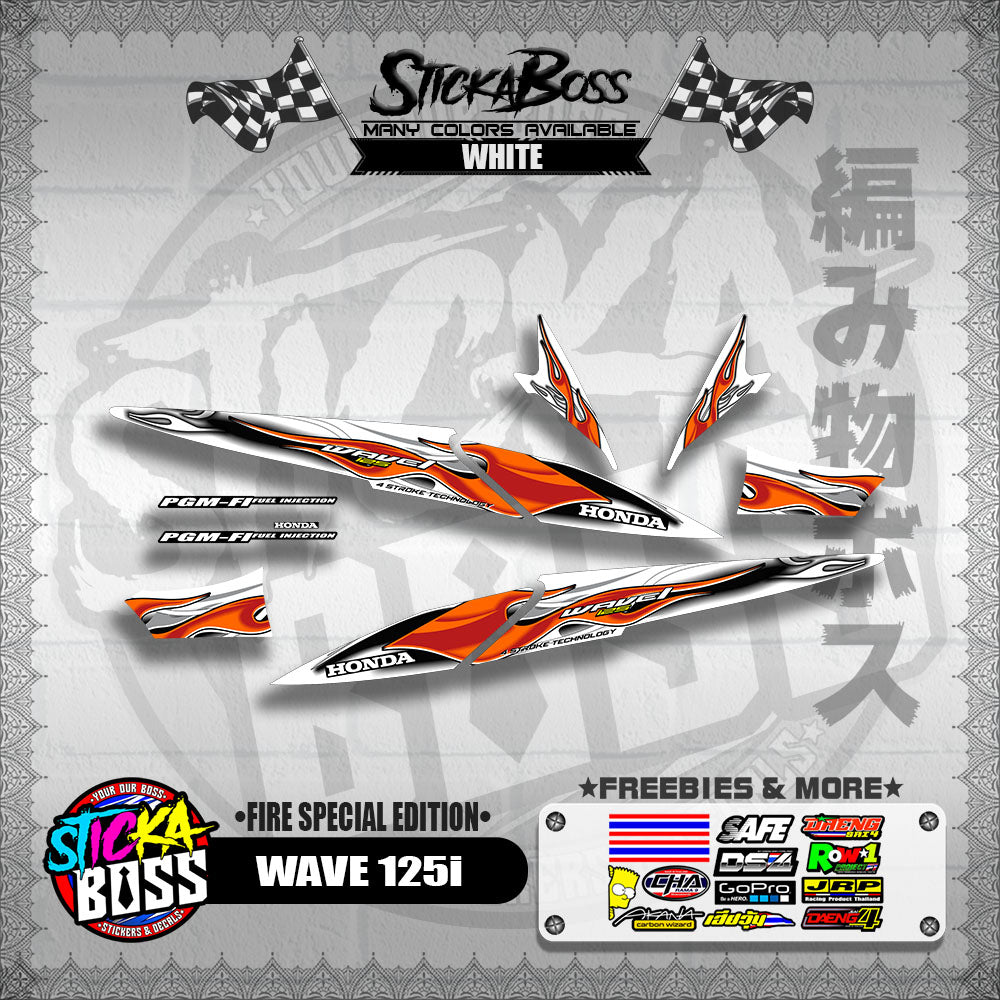 WAVE 125i DECALS ( FIRE SPECIAL EDITION )【WITH FREEBIES】