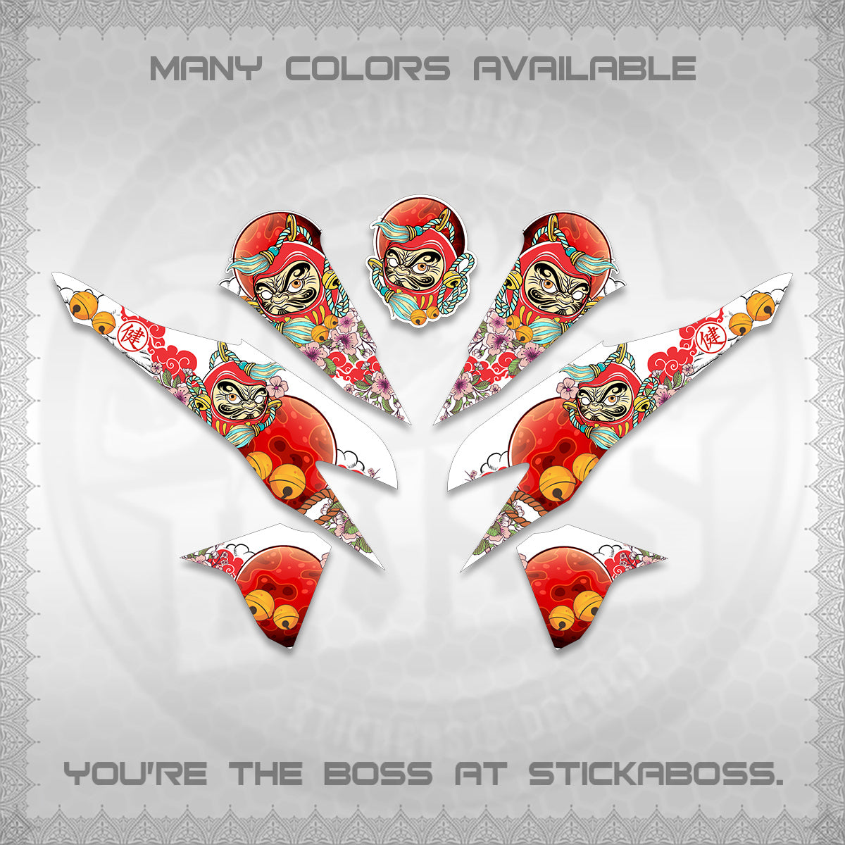 CLICK 125 V2 VARIO DECALS (DARUMA CLOUDS DESIGN) STICKER DECALS By STICKABOSS (Copy)