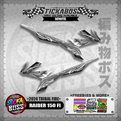 RAIDER 150 FI STICKER DECALS ( 2024 TRIBAL FIRE )【WITH FREEBIES】