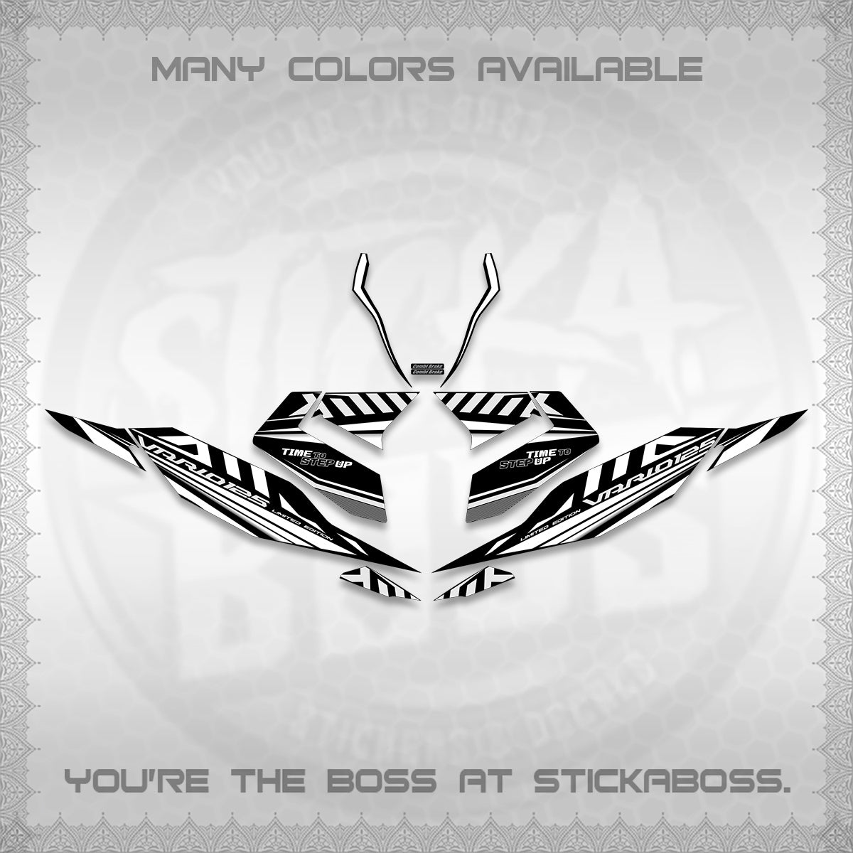 CLICK 125 V4 VARIO DECALS (2026 VR0007 DESIGN) STICKER KITS By STICKABOSS