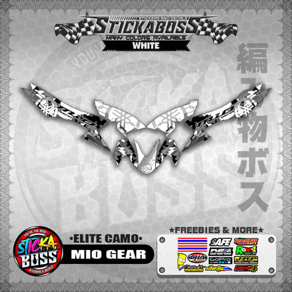 MIO GEAR STICKER DECALS ( ELITE CAMO )【WITH FREEBIES】