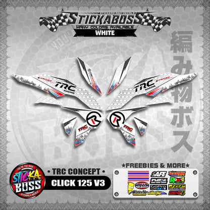 CLICK 125 V3 DECALS ( TRC CONCEPT )【WITH FREEBIES】