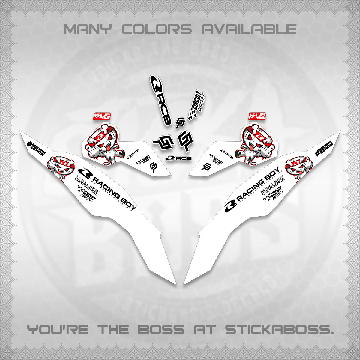 CLICK V3 DECALS (2026 RACE ZOMBIE DESIGN)STICKER DECALS By STICKABOSS