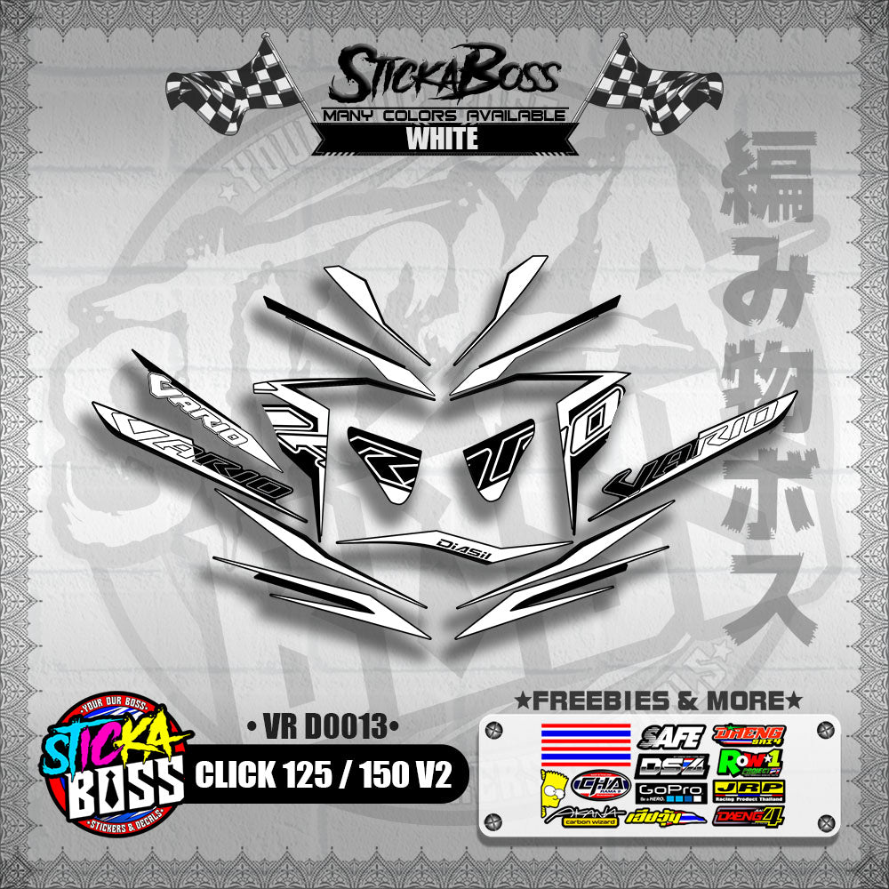 CLICK 125 / 150 V2 DECALS ( VR D0013 )【WITH FREEBIES】