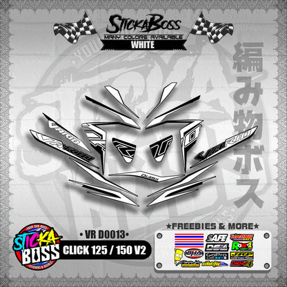 CLICK 125 / 150 V2 DECALS ( VR D0013 )【WITH FREEBIES】