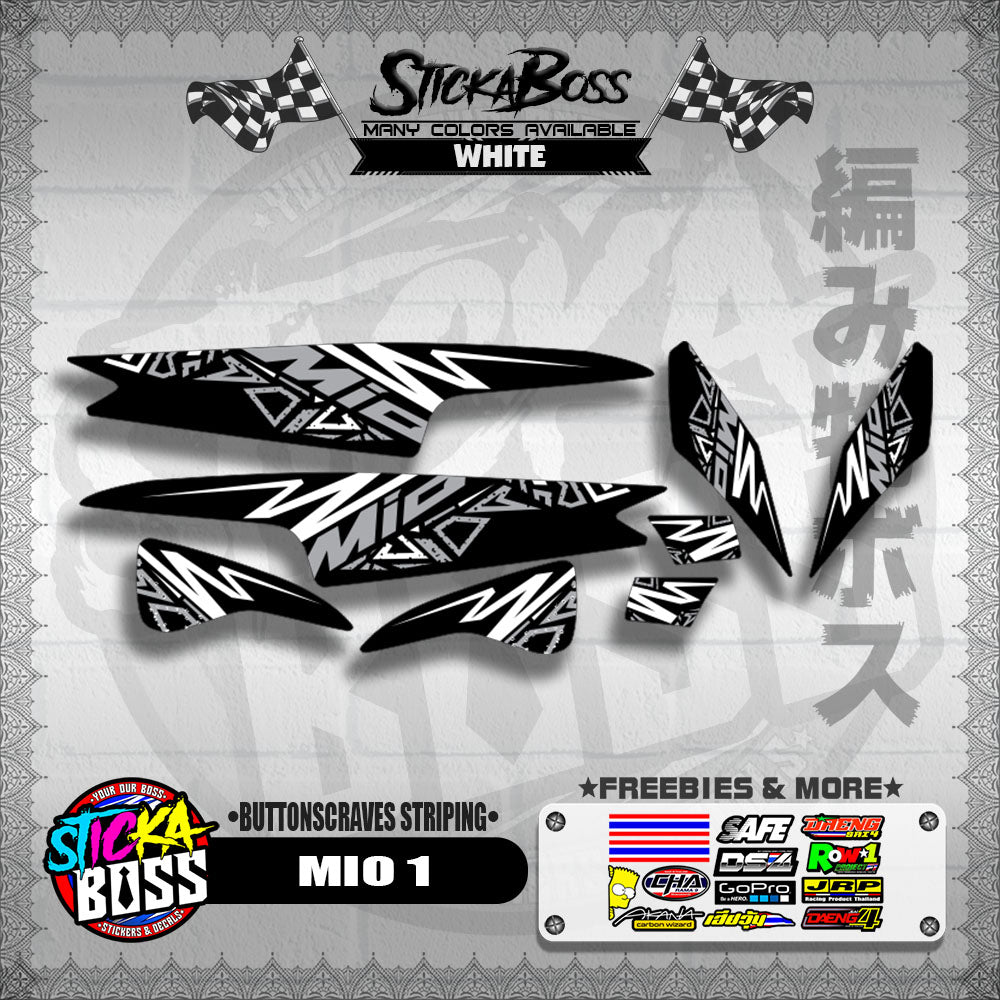 MIO 1 DECALS ( BUTTONSCRAVES STRIPING )【WITH FREEBIES】