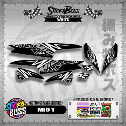 MIO 1 DECALS ( BUTTONSCRAVES STRIPING )【WITH FREEBIES】