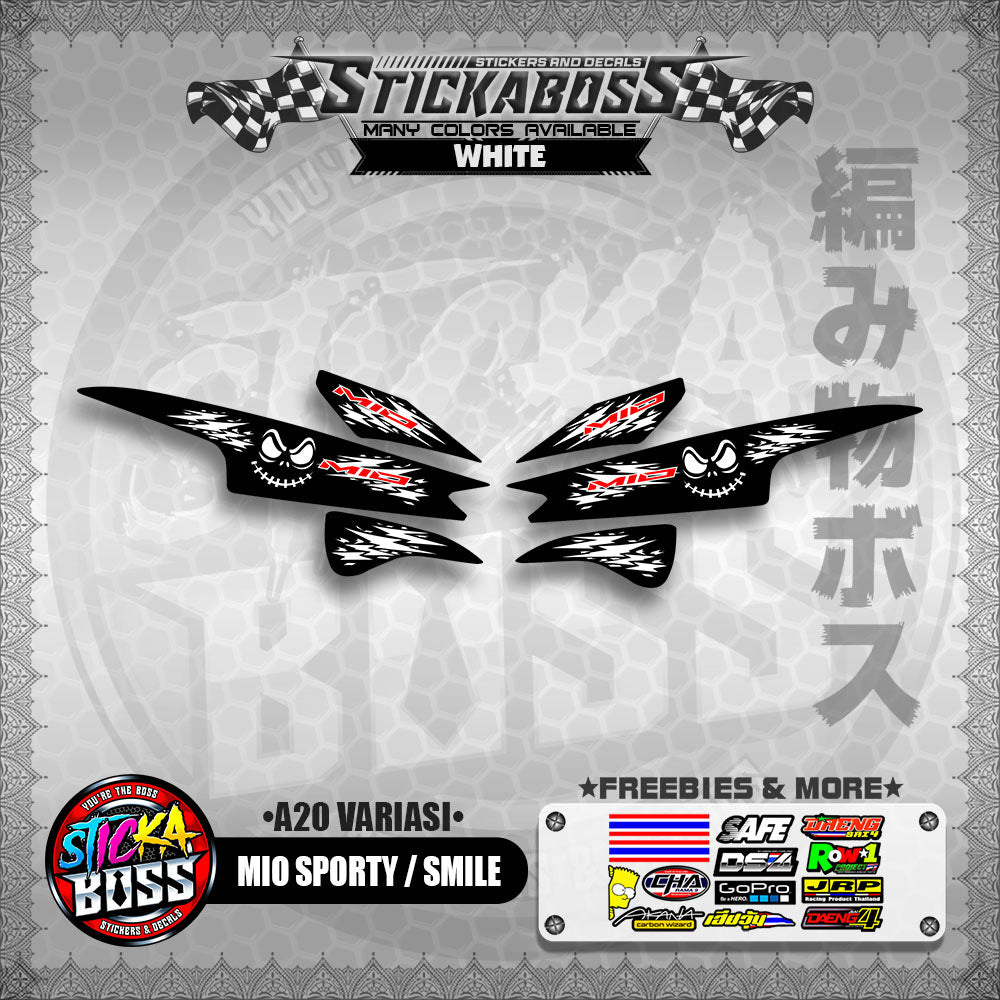 MIO SPORTY / SMILE INDO STICKER DECALS (  A20 VARIASI )【WITH FREEBIES】
