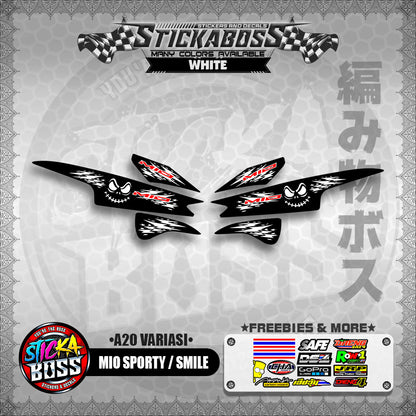 MIO SPORTY / SMILE INDO STICKER DECALS (  A20 VARIASI )【WITH FREEBIES】